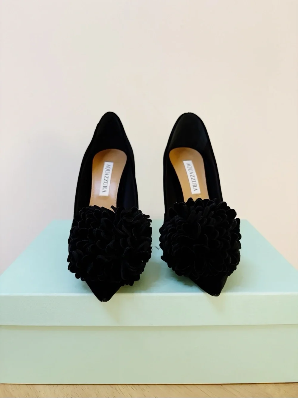 New Aquazzura Velvet Couturier Pump Heels